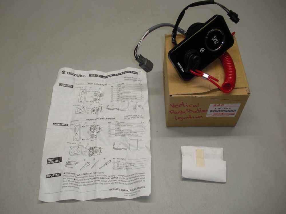 Genuine Suzuki SPC 2.0 Vertical Push Button Switch Assembly 37290-98L10