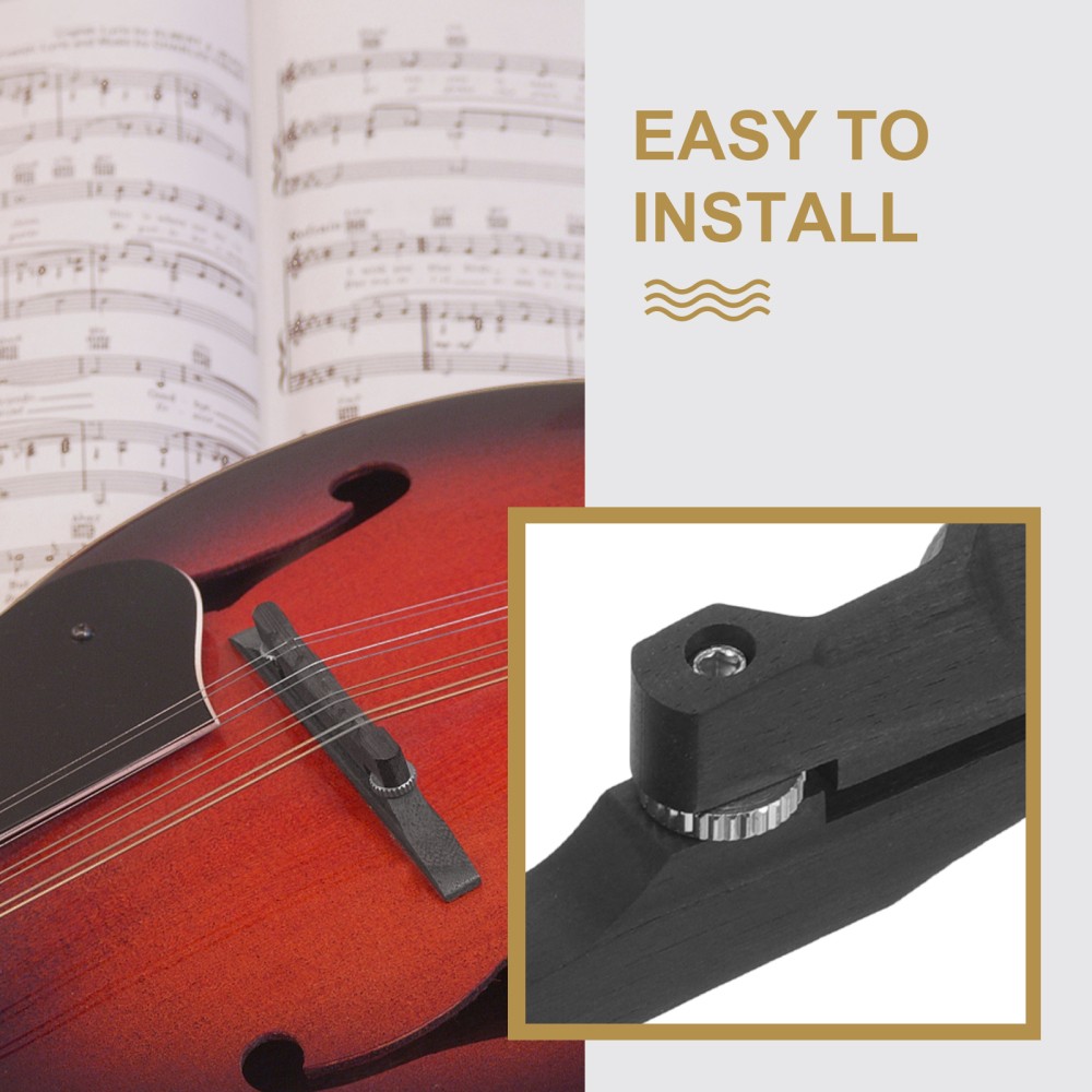 Bridge Mandolin Tone Enhancing Parts Ebony for Stringed Instrument Replacement
