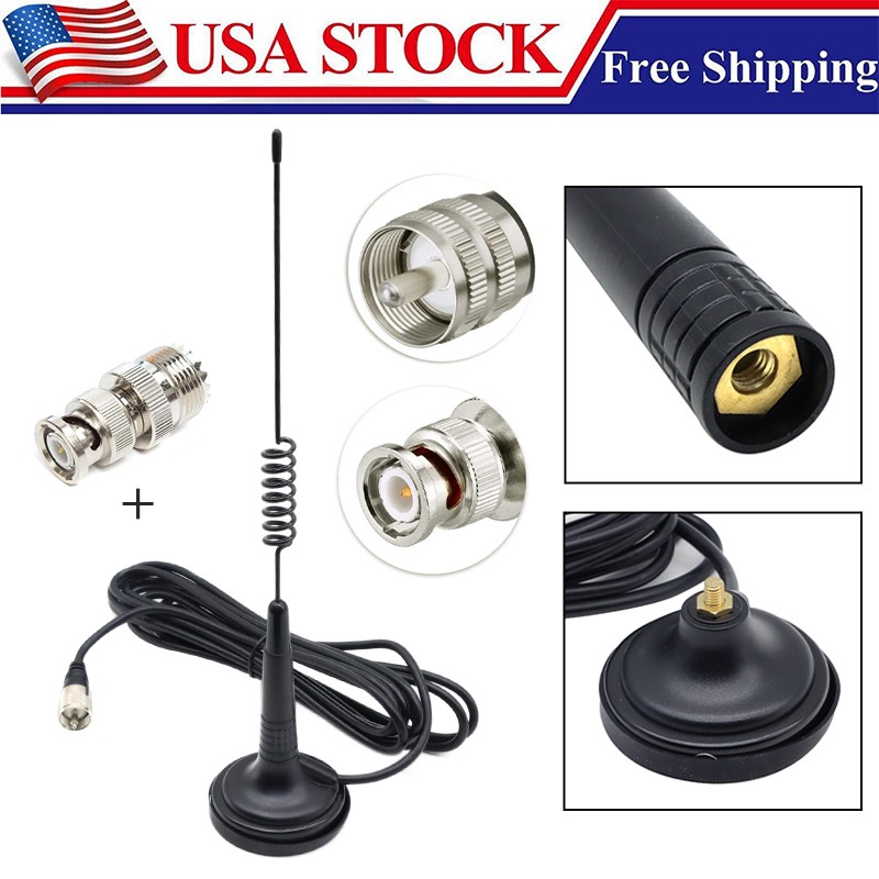 27MHz Antenna Magnetic Mount PL259 & BNC Male For Uniden President Car CB Radio