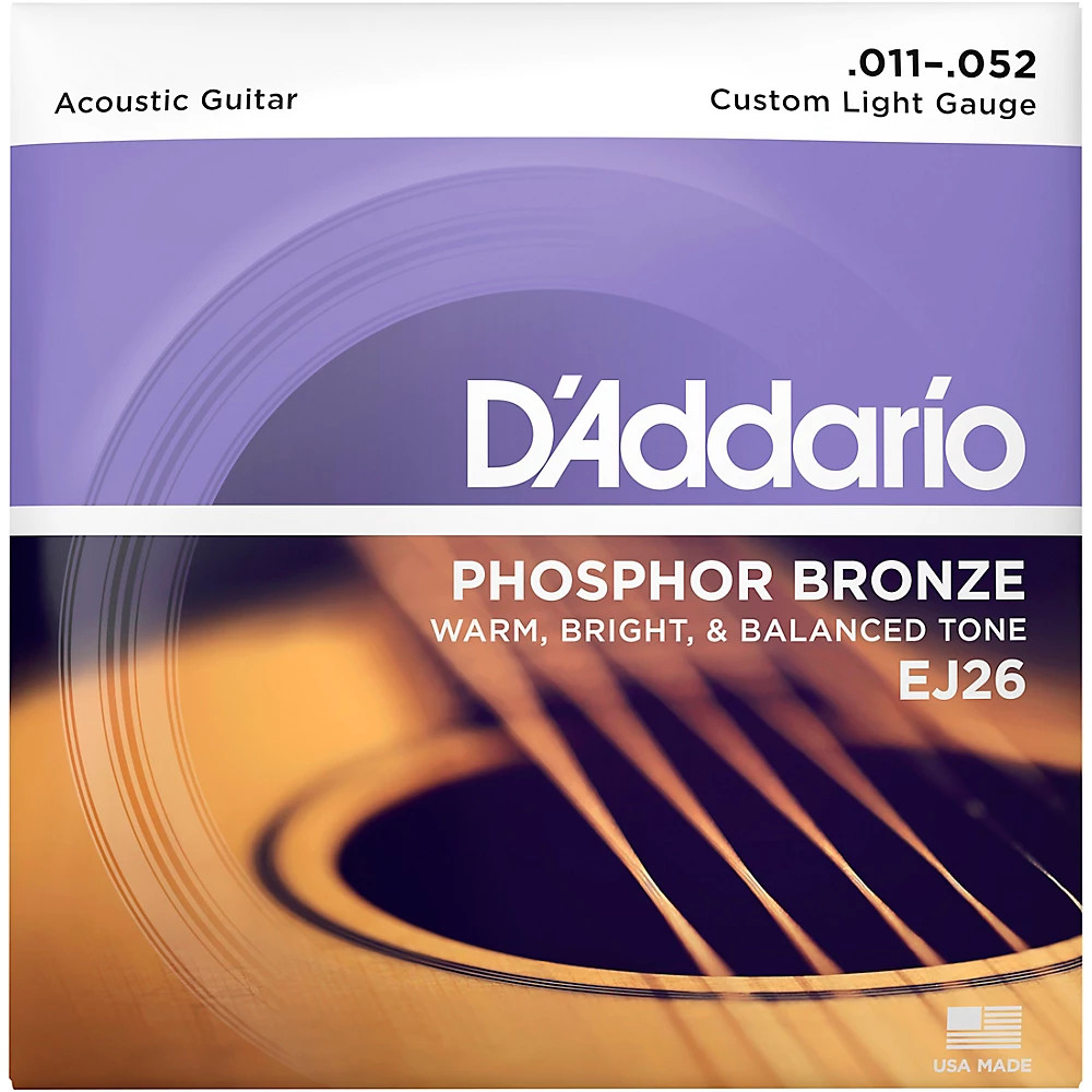 D'Addario EJ26 Phosphor Bronze Custom Light Acoustic Guitar Strings