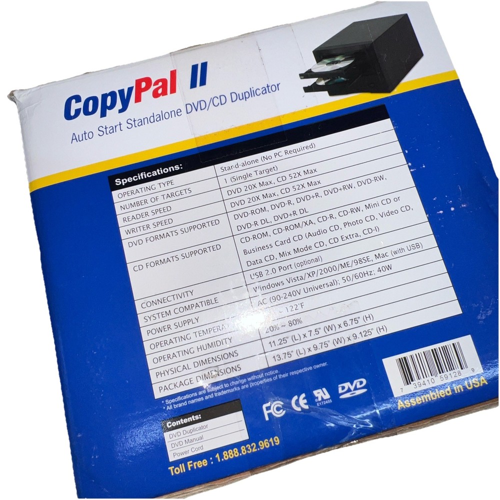 CopyPal II Auto Start Standalone DVD/CD Duplicator Copier Machine Burner NICE!!