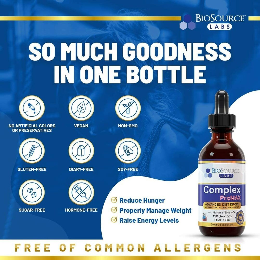 BioSource Labs Complex ProMAX Premium Diet Drops - 2 oz Bottle 3-Pack