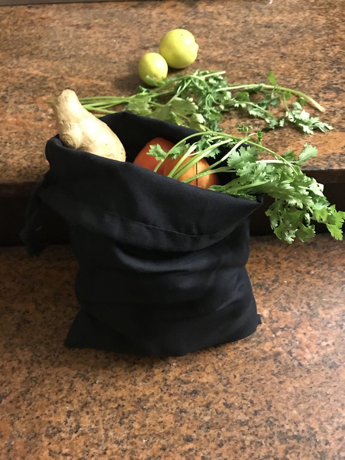 12"x18" Cotton Single Drawstring Muslin Bags (Black Color)