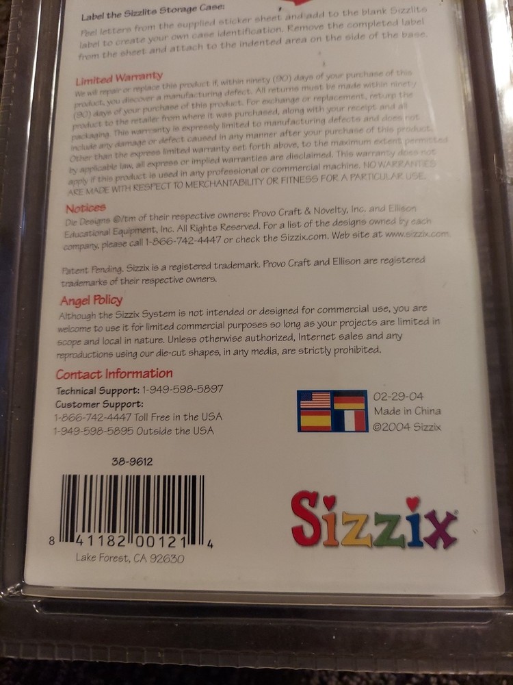 Sizzix Plastic Storage Case, Holds 35 Sizzix