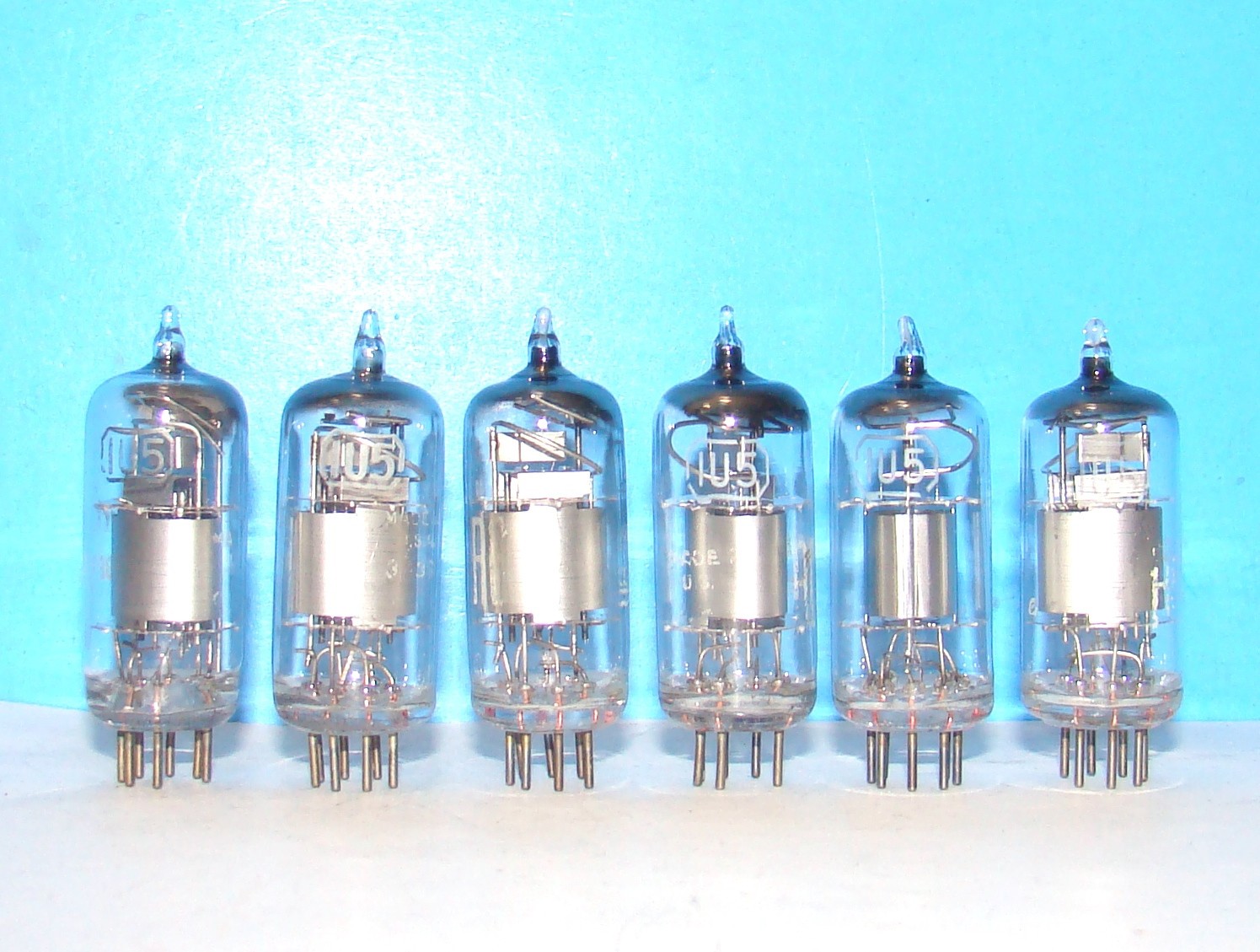 type 1U5 AA5 RCA battery radio audio vintage vacuum tubes 6 valves tested 1U5
