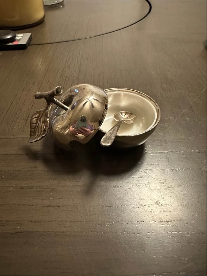 Wm A. Rodger’s Silver “Sweet Apple” Sugar Holder with Spoon