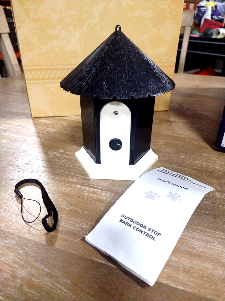 Decorative Sonic Anti Bark Control Device Deter Nuisance Barking Waterproof  G3E