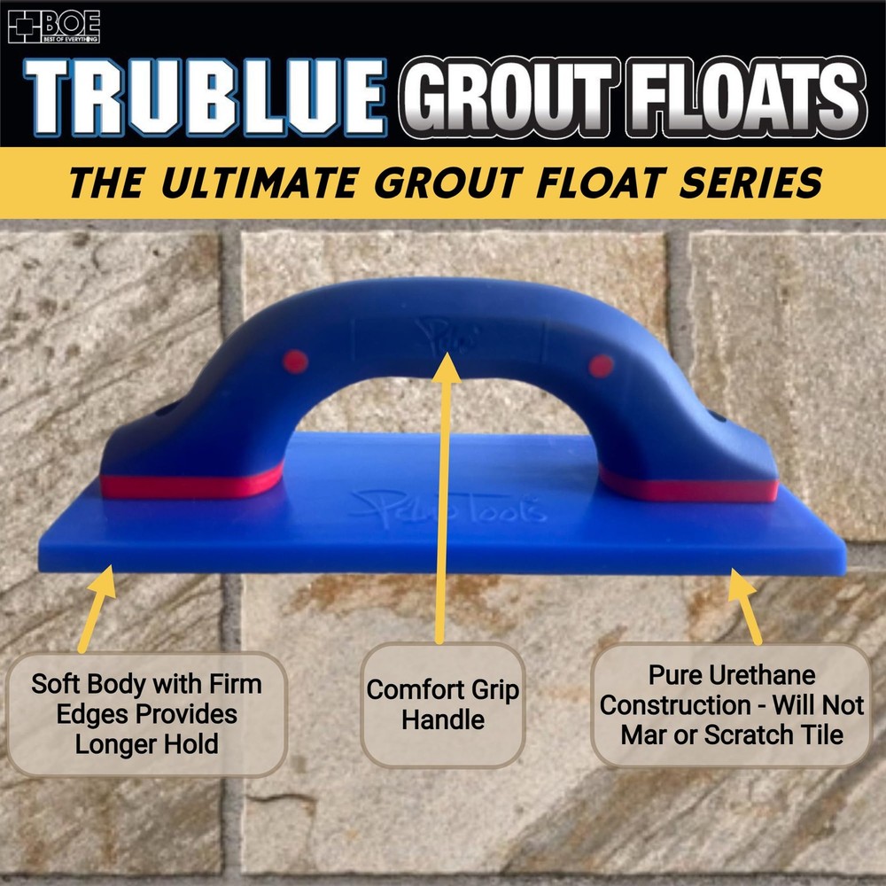 TruBlue Urethane Grout Float for Tile, Soft and Flexible Tile Grout Float Too...