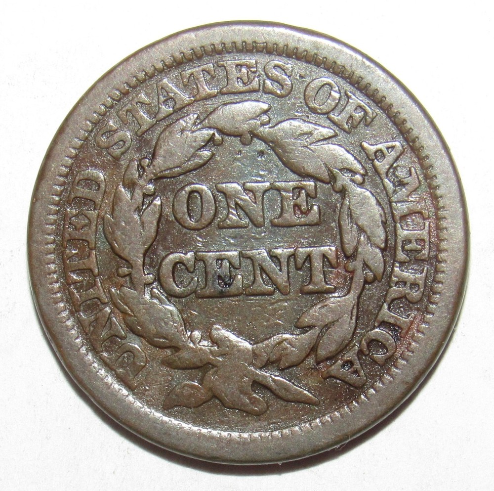 1846 Braided Hair Large Cent Sml Date FINE (E3)