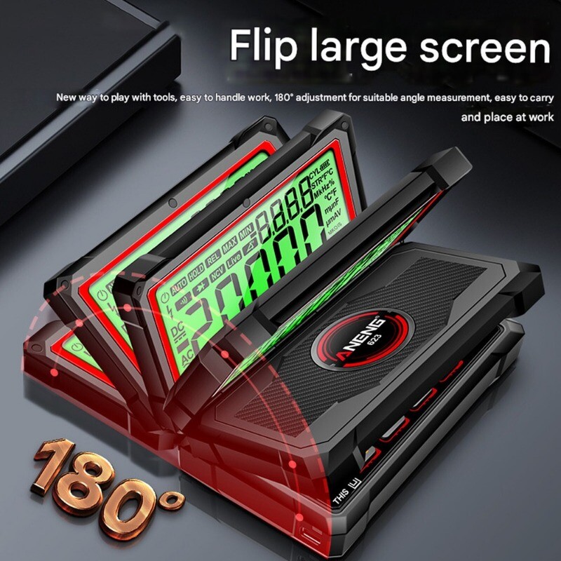 Auto Repair Multimeter Digital AC/DC Voltmeter Ammeter Capacitance Tester BLACK