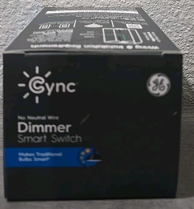 GE CYNC Smart Dimmer Light Switch, Wire-Free, Bluetooth and Wi-Fi Light Switch