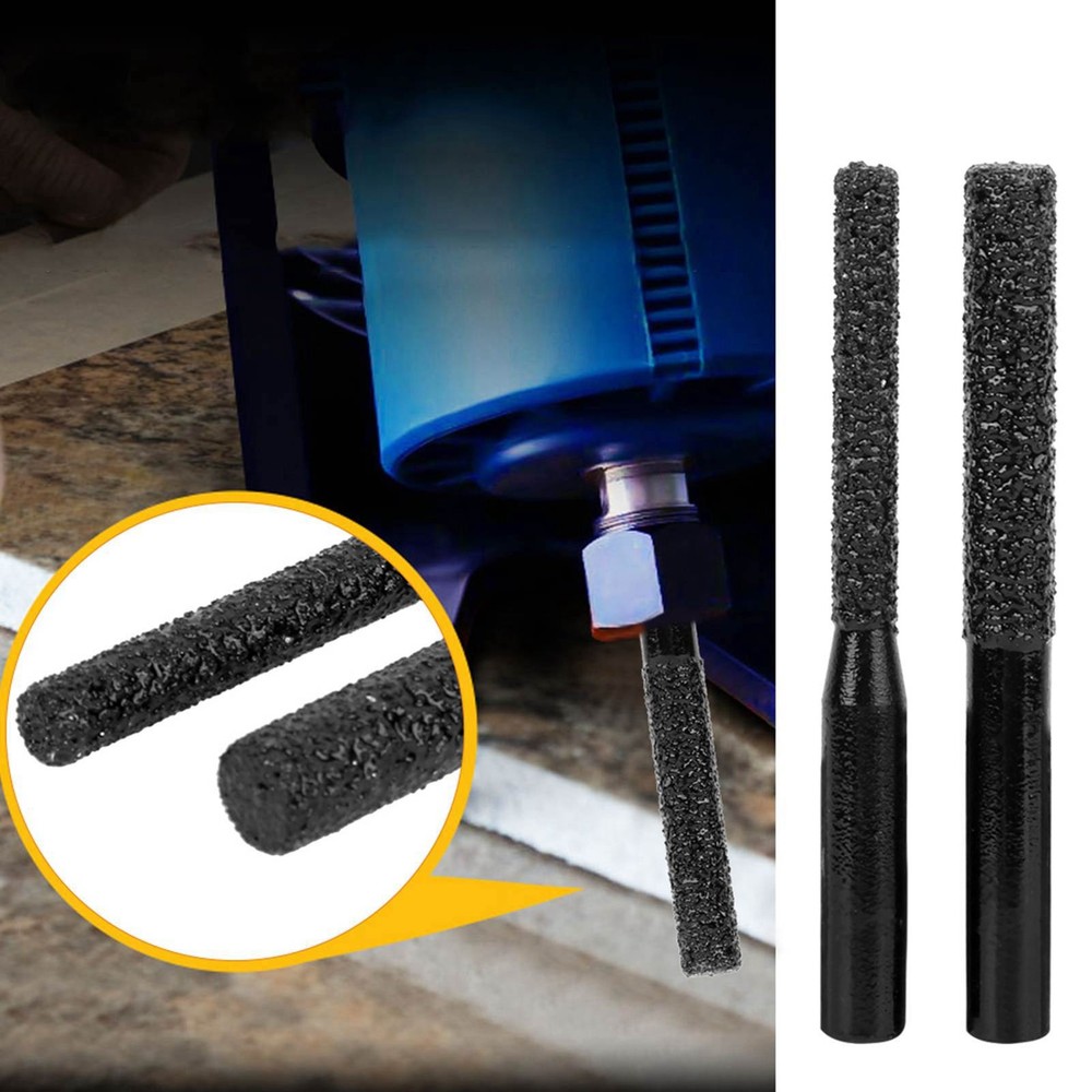 2x Router Bits Black Brazed For Quartz Stone Marble Seam Knife