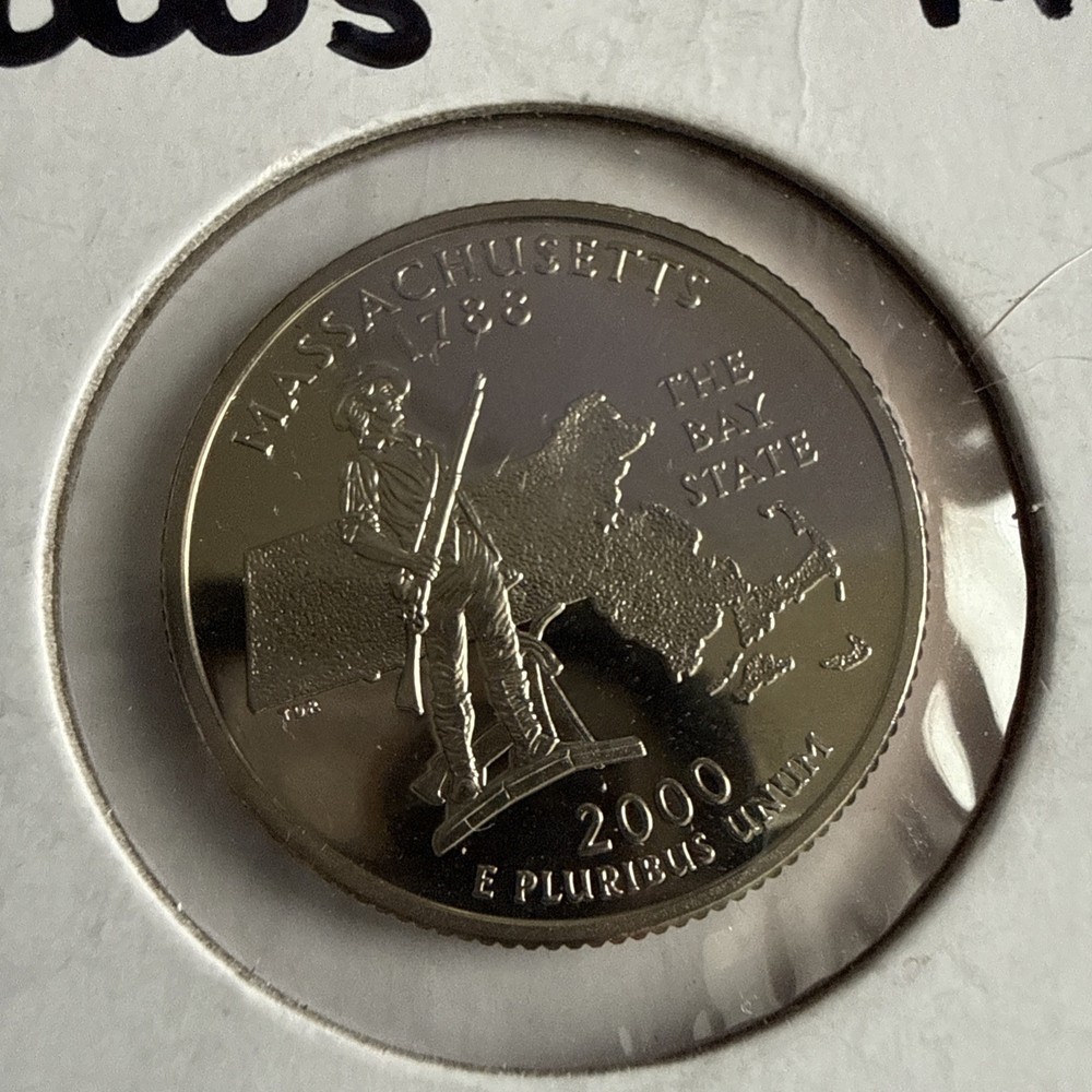 2000 S PROOF WASHINGTON QUARTER MASSACHUSETTS UNCIRCULATED