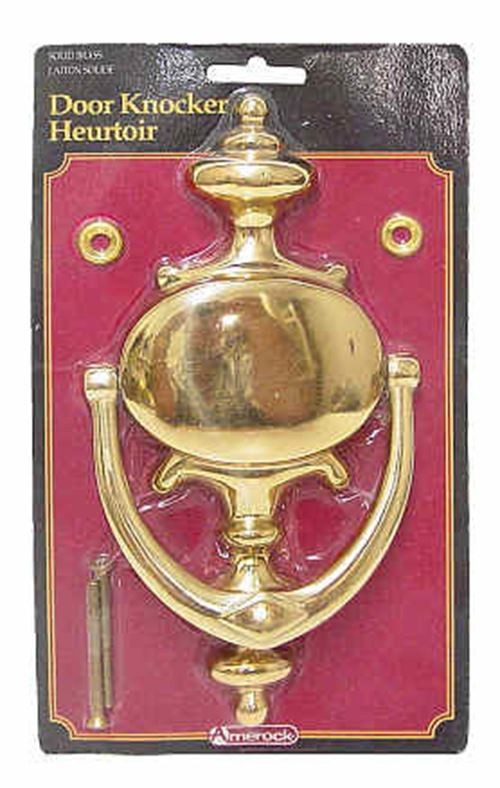 Amerock Door Knocker Solid Polished Brass 8"