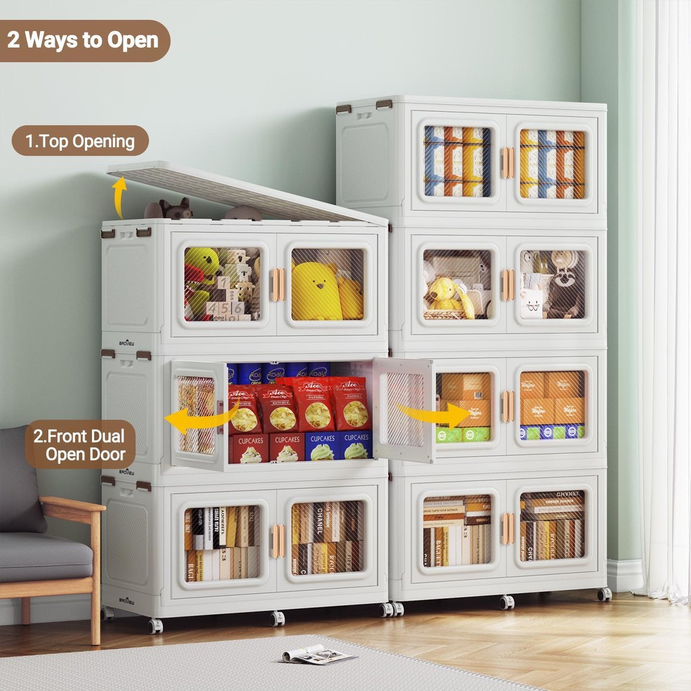 55Gal Extra Large Storage Bins with Lids, 220Qt Plastic Stackable Storage Box