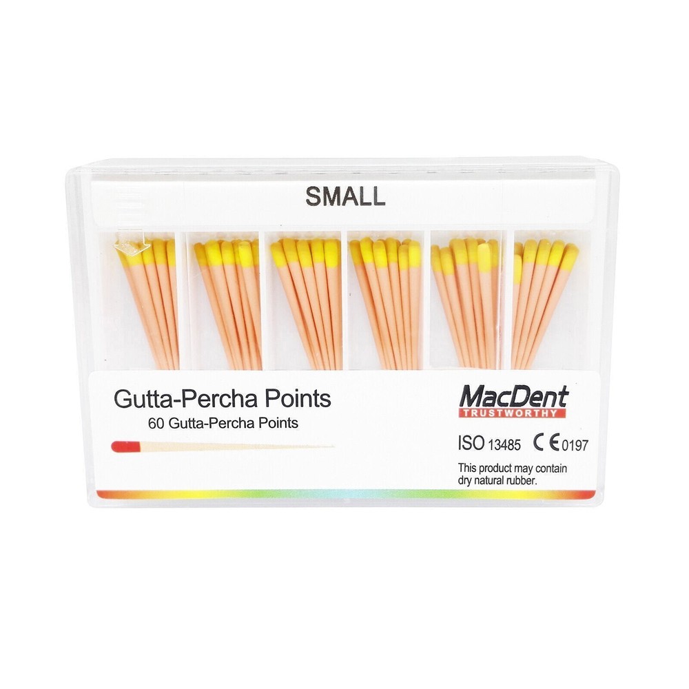 1 Pack MacDent Dental Endodontics Gutta Percha Paper Points Tips DC