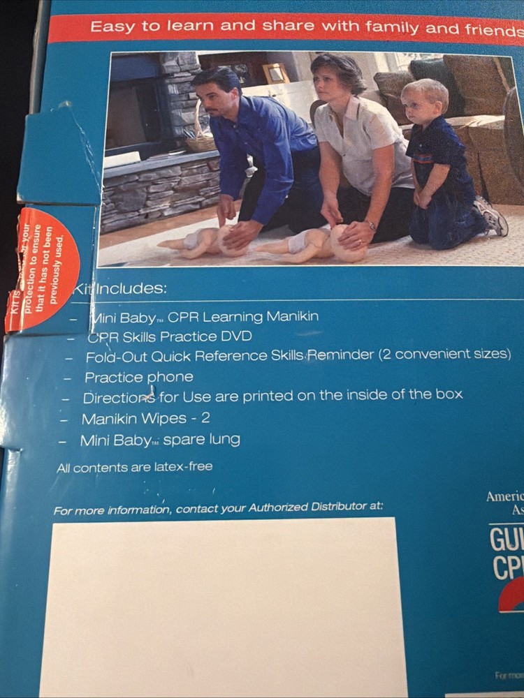 American Heart Association Infant CPR Anytime Personal Learning Program DVD