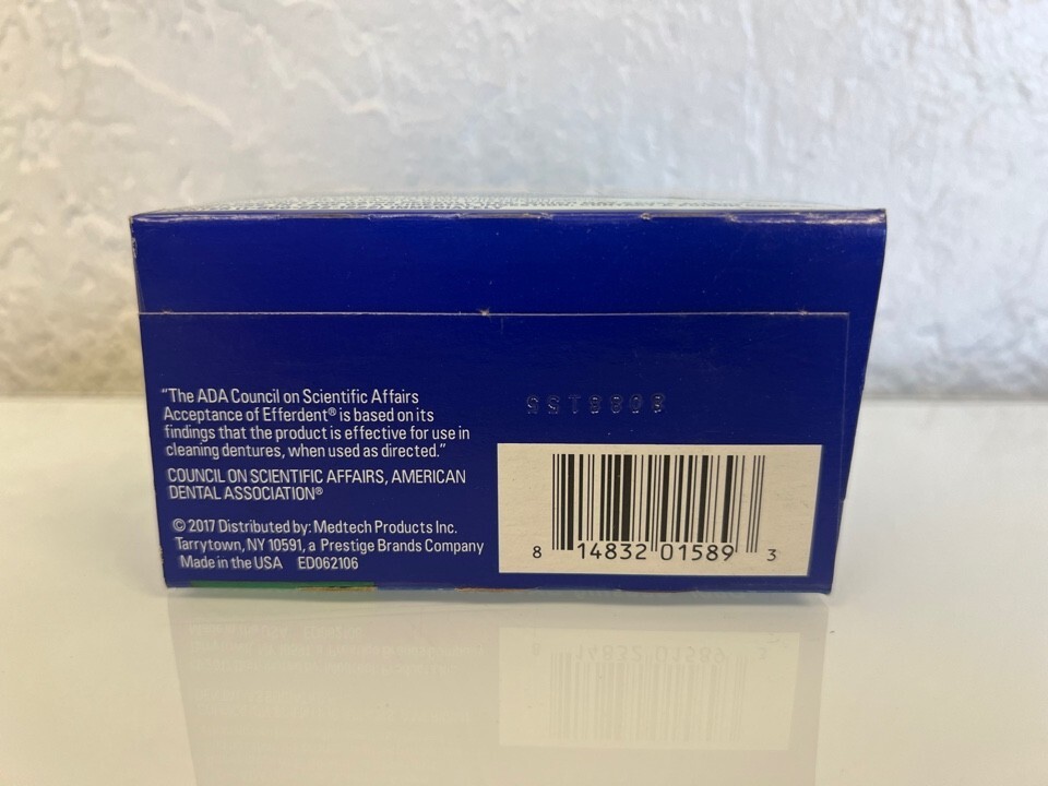 Efferdent Tablets Plus Mint Denture Cleanser 44 Each total 88 Tablets - 2 Pack