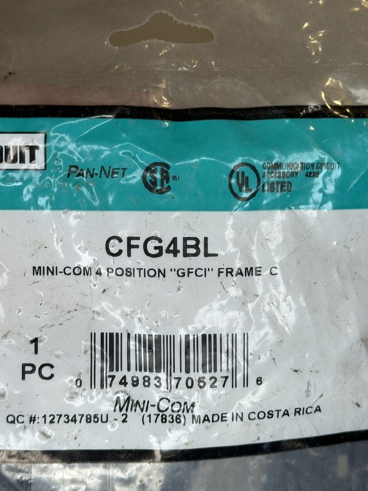 Panduit CFG4BL Mini-Com 4 Position GFCI Frame C NEW