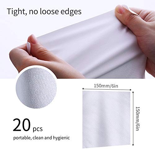 Import Microfiber Cleaning Cloths, 20-Pack Vacuum Wrapped for Camera 20 Pack