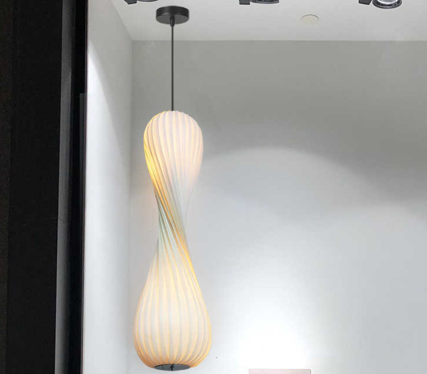 Japanese Wabi Sabi Wood Twist Floor Lamp Antique Art Light Pendant Home Fixture