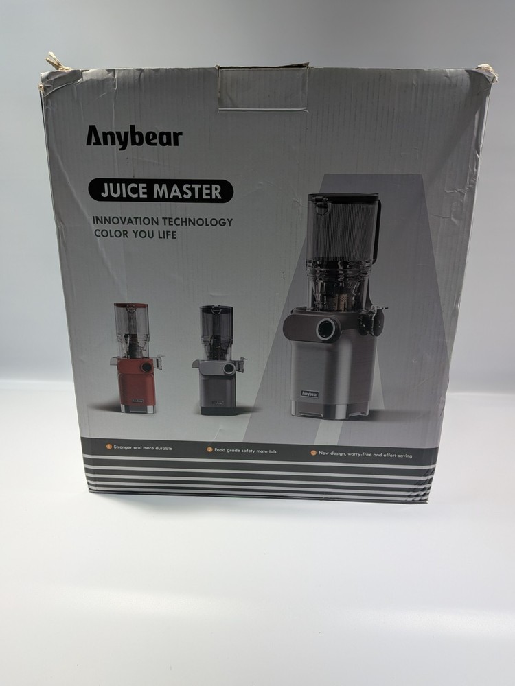 Anybear Cold Press Juicer 200W Slow Masticating 4.3in Feed Chute Red