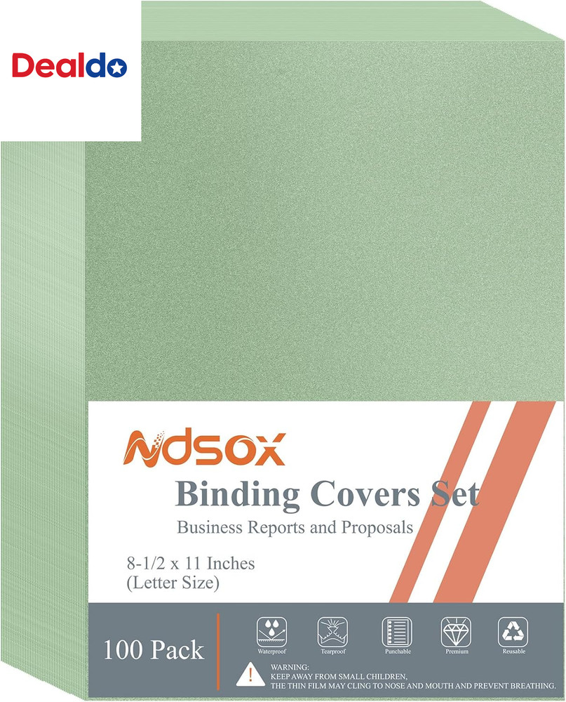 100 Pack 12 Mil Binding Presentation Covers Sand-Textured Polycover Report Cover