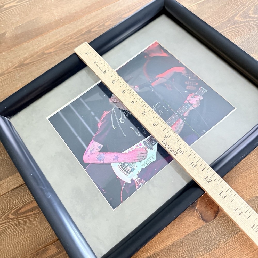 JOHNNY WINTER Signed Autograph 15x12" Framed Photo