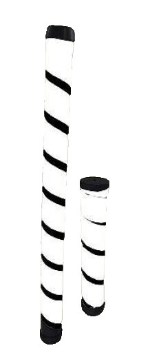 GRIP SET FOR LONG PUTTER, WHITE/BLACK ,  2-PIECE WRAP,