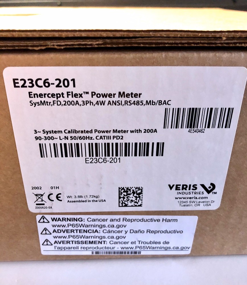 Veris E23C6-201 (System Calibrated & Energy Meter)