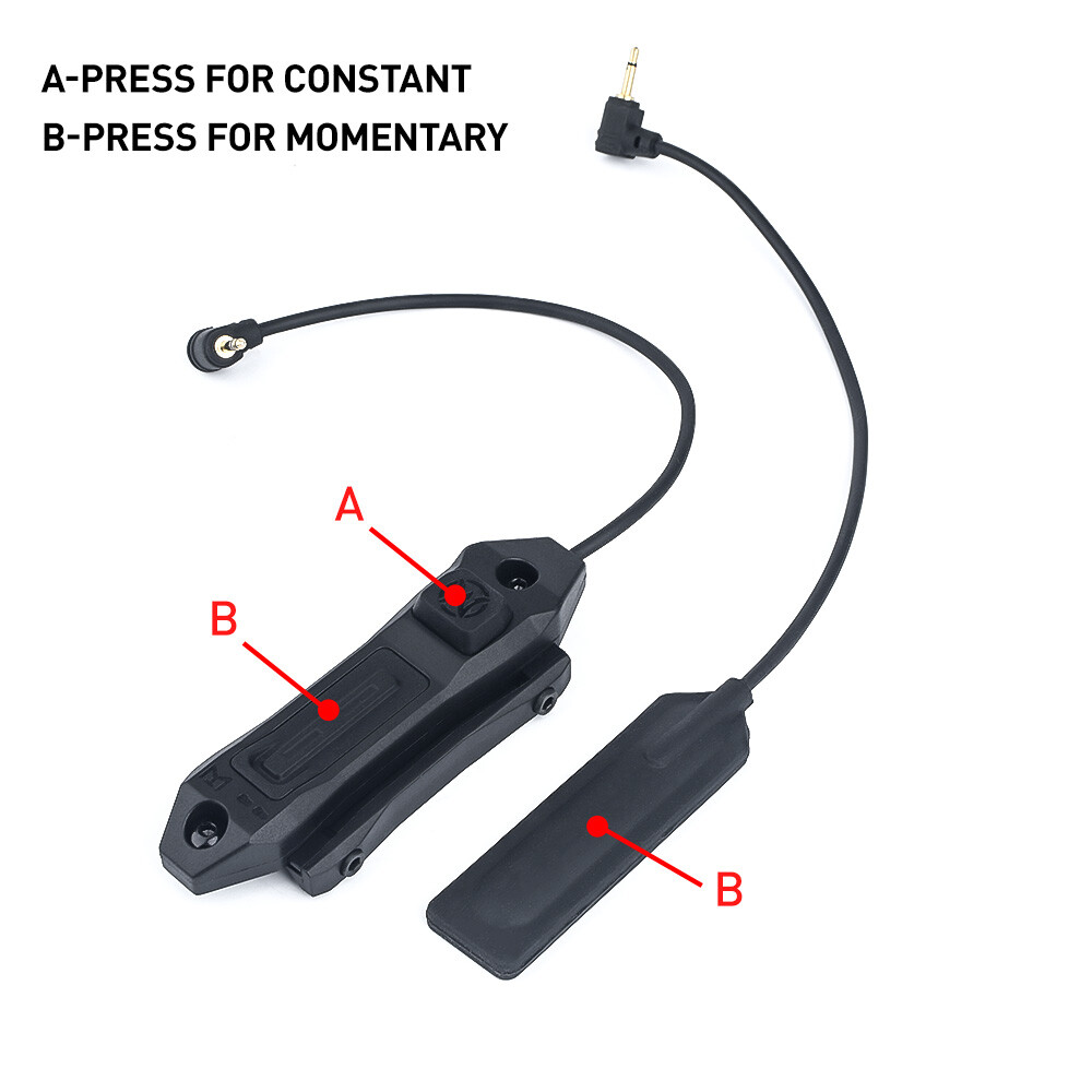 WADSN Tactical Augmented Pressure Double Switch Button For PEQ15 DBAL-A2 Laser