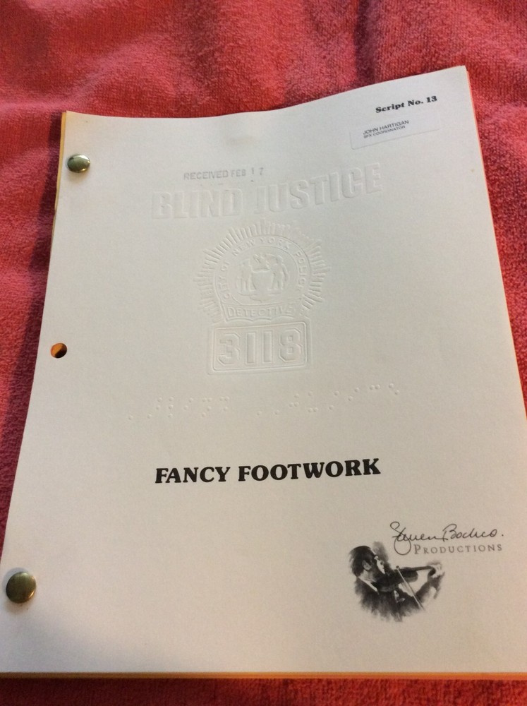 ORIGINAL SCRIPT BLIND JUSTICE FANCY FOOTWORK STEVEN BOCHCO RON ELDARD NICHOLS