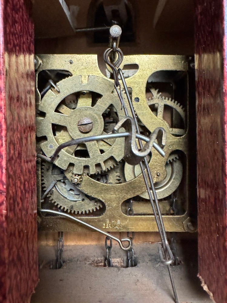 Vintage Germany Black Forest Strike,Cuckoo Clock, 2 Weights Driven Read