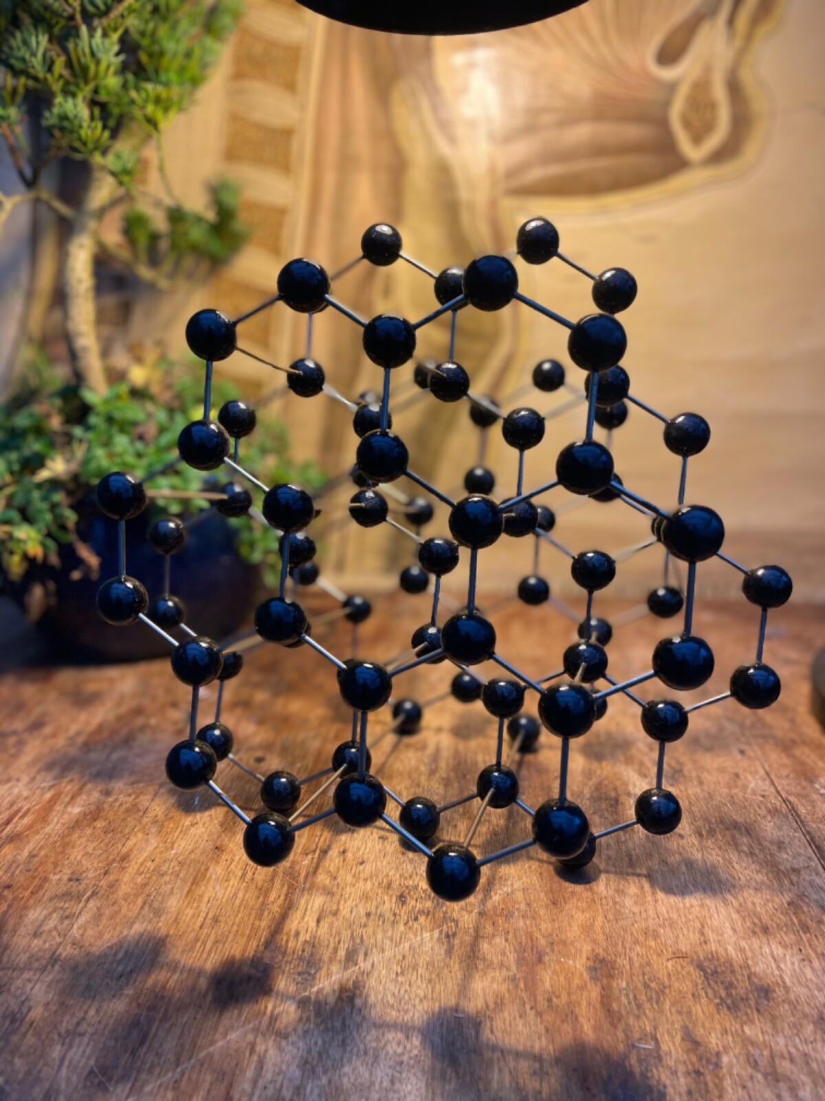 Vintage GRAPHITE educational atomic molecular model chemistry crystal structure