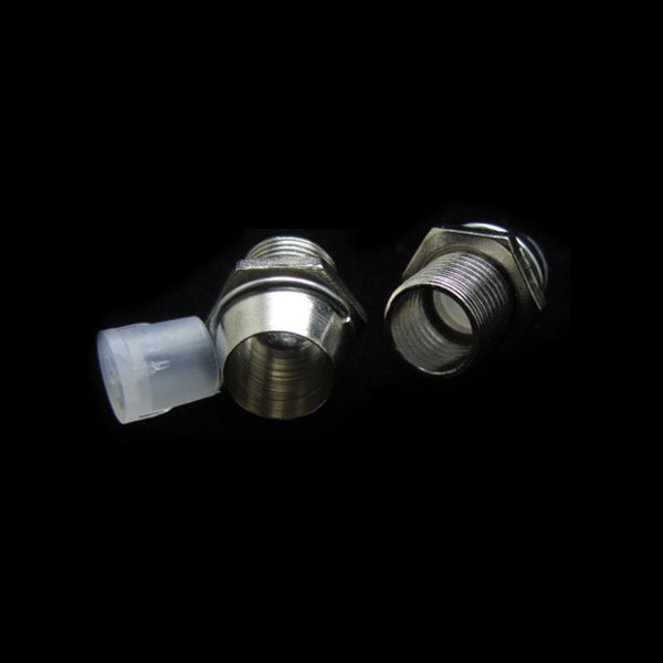 50 x 3mm Round LED Light Holder Copper Metal Bezel Panel Display Silver Base