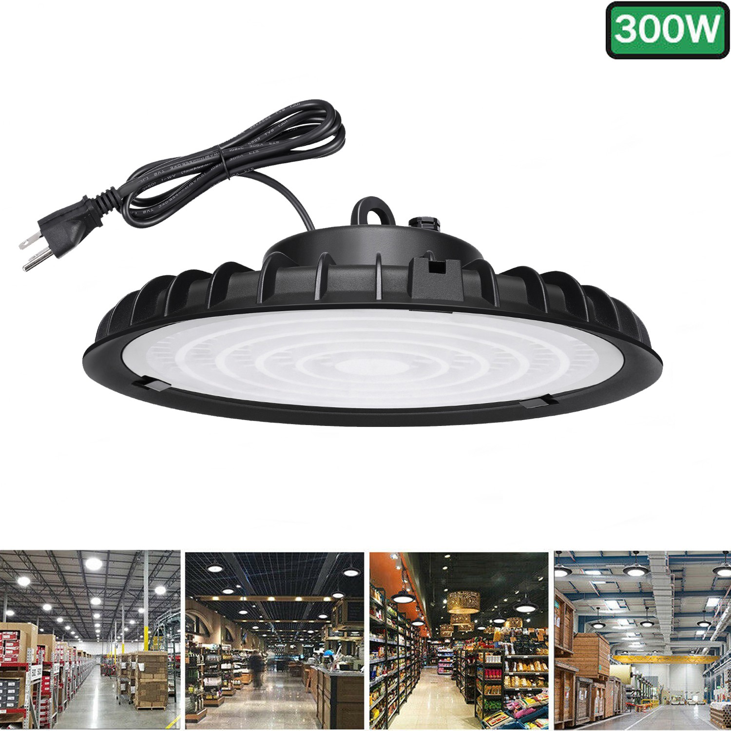 300W UFO Led High Bay Light Commercial Warehouse Industrial Factory Shop Light