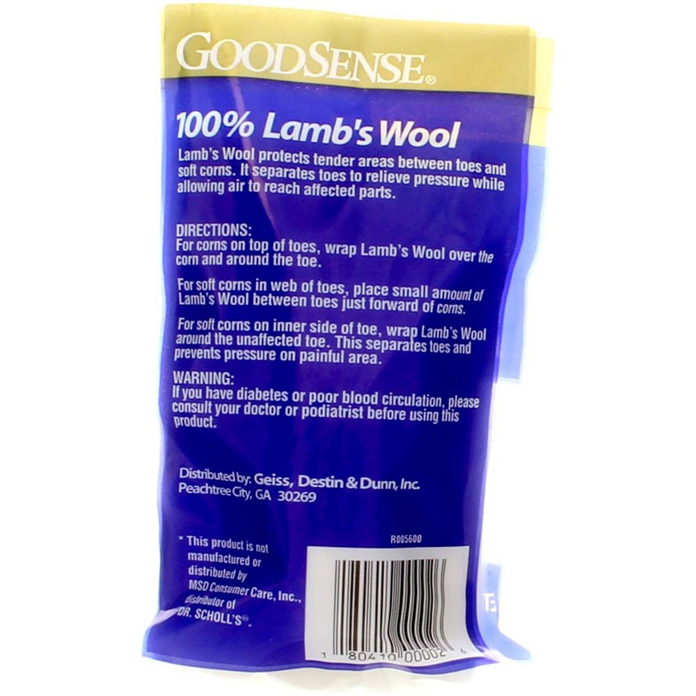 GoodSense Lamb's Wool Padding, 0.375 oz