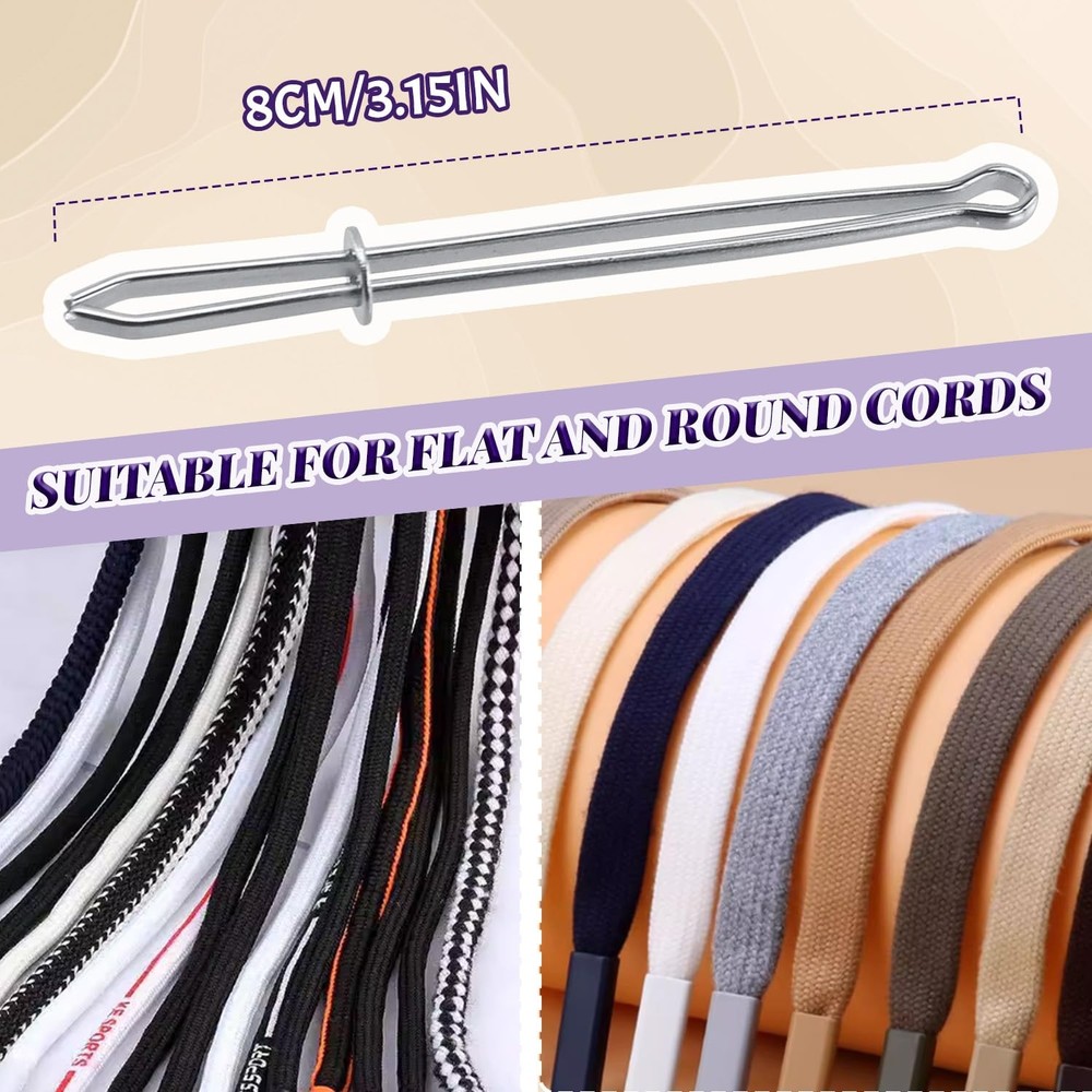 2 Pack 51 Inch Drawstrings Cotton Drawstring Cord, Suitable for Sweatpants Hoo