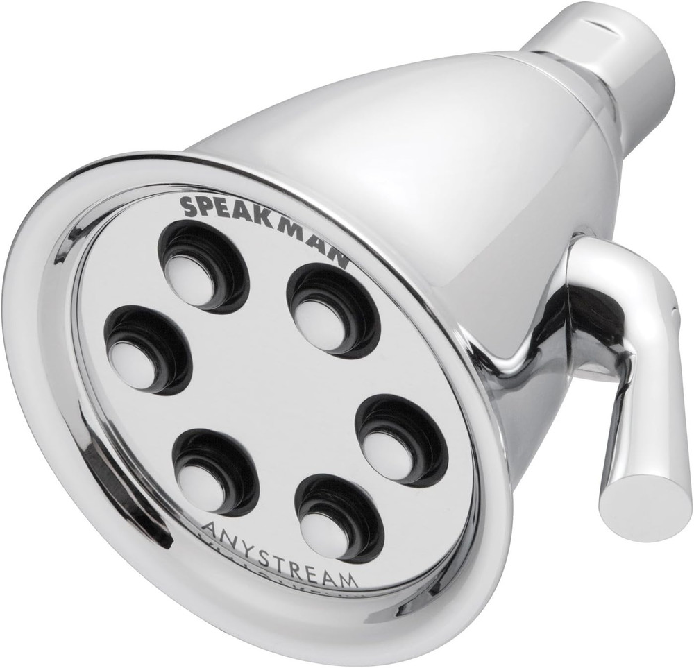 Icon Anystream Brass Shower Head - Multi-Function, Polished Chrome Finish