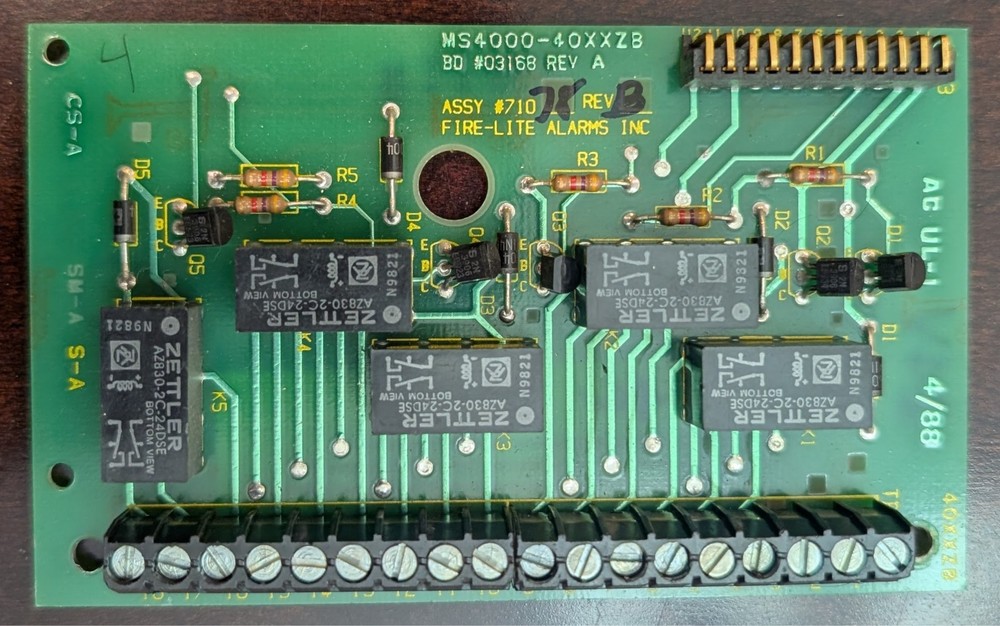 Fire-Lite 4024ZR 24 volt Zone Relay Module For MS4024 Fire alarm