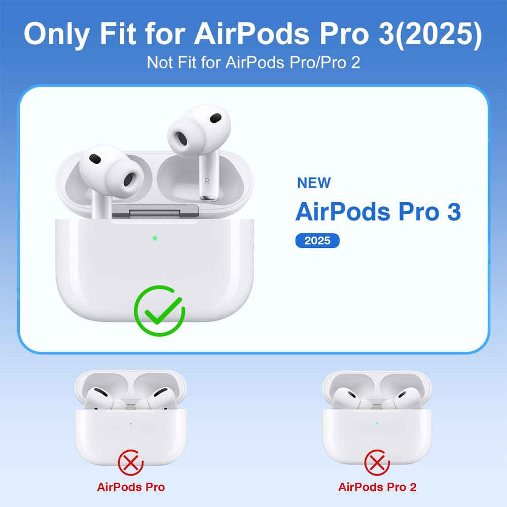 Ear Tips for Airpods Pro 3 (2025) Replacement Eartips Silicon Ear Buds Tips with
