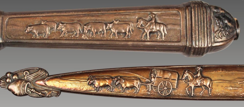 ENGRAVED SILVER GAUCHO KNIFE