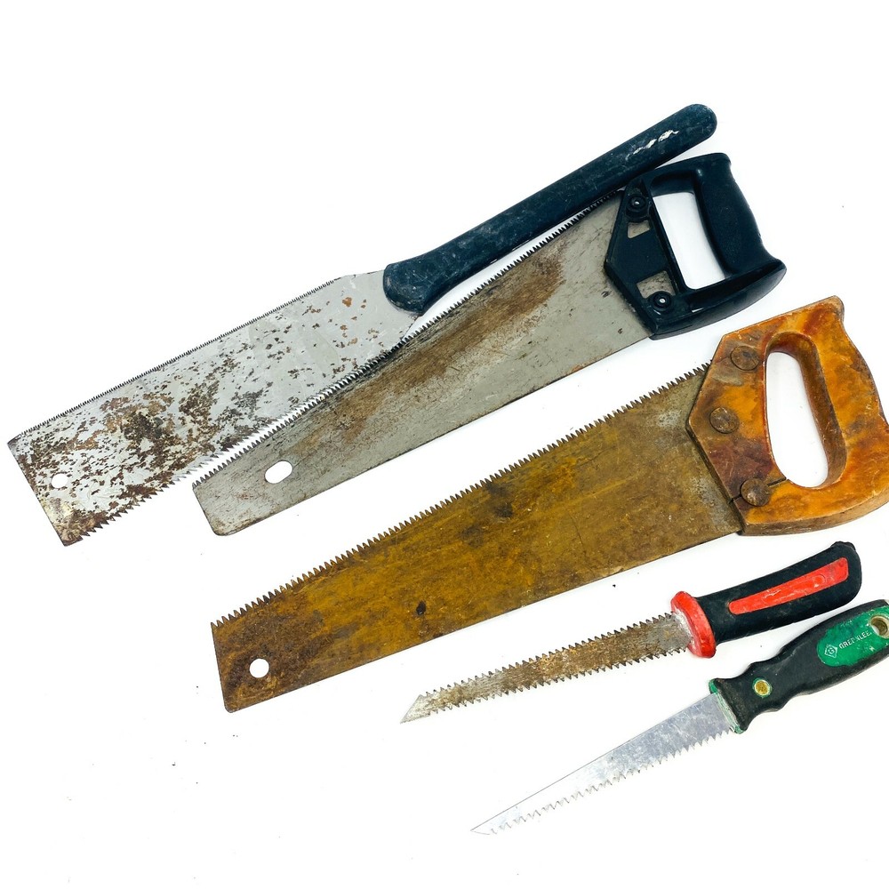 5 Pcs Irwin, Stanley, Greenlee 213103 Hand Saws, Different Sized Hand Tools