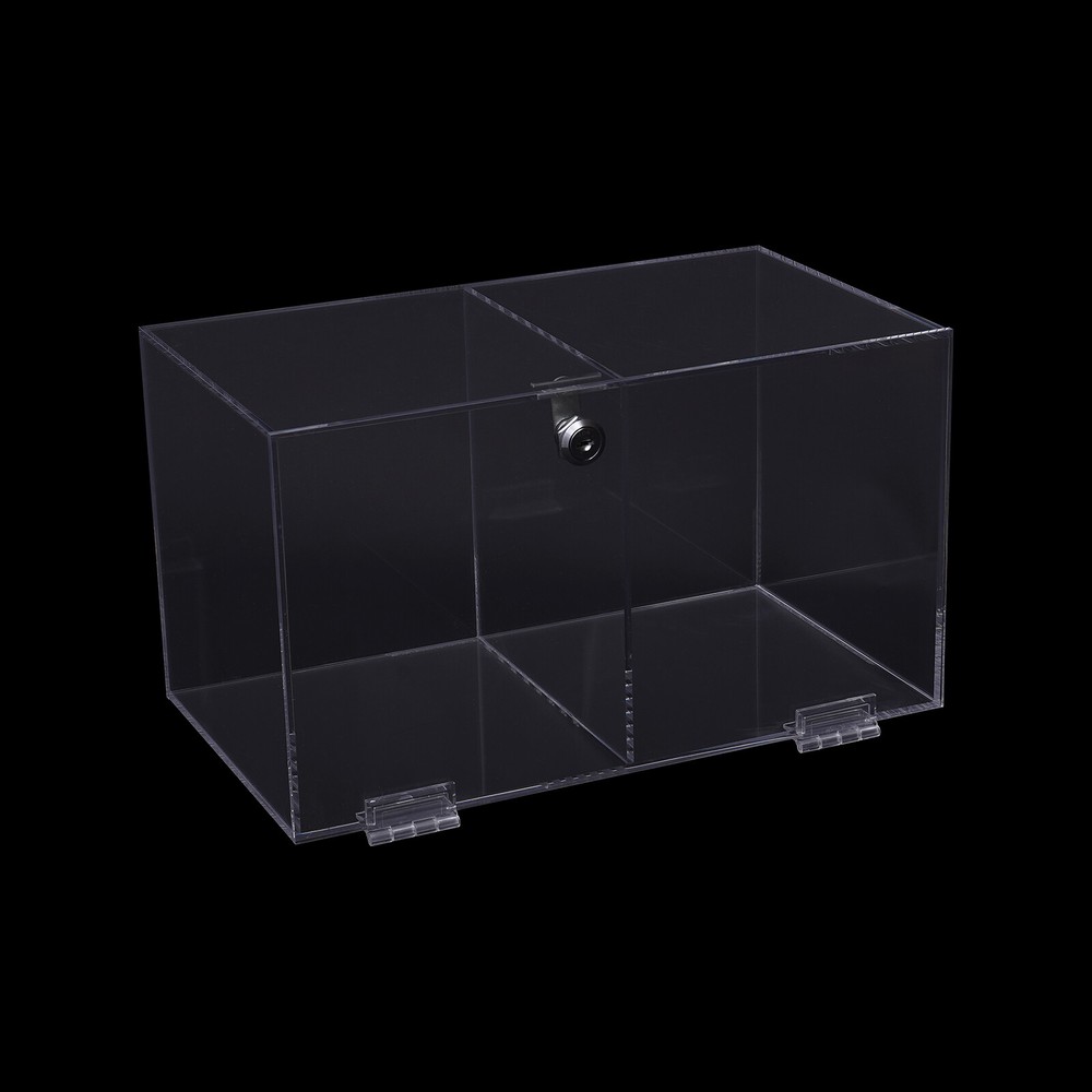 2-layers Countertop Display Case 20*20*35cm Locking Security Showcase Cabinet US