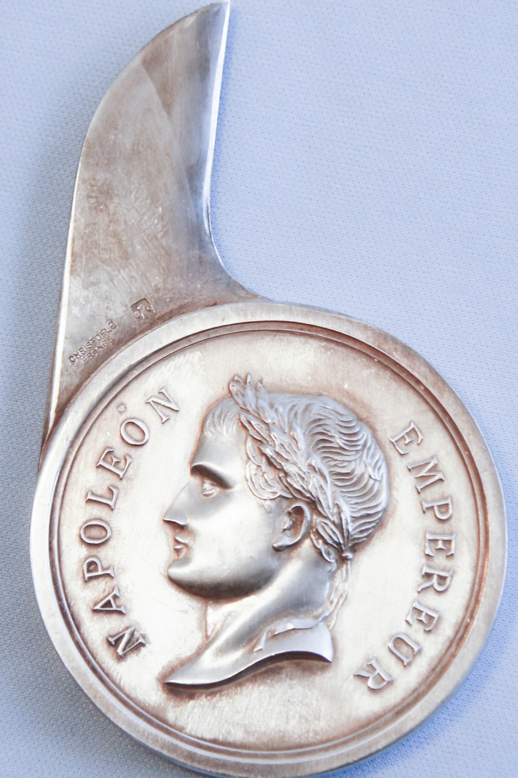 Circa 1935 Christofle Silver Letter Opener French Emperor Napoleon Waterloo