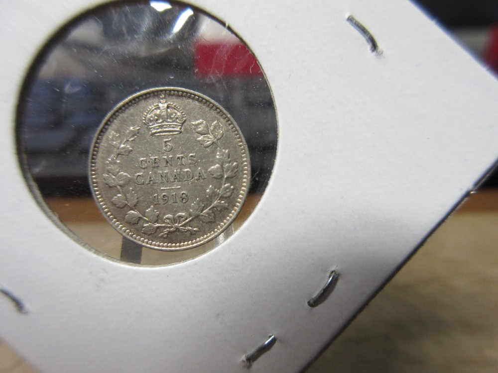 (3) Canada 1917, 1918 & 1919 5 Cents Silver