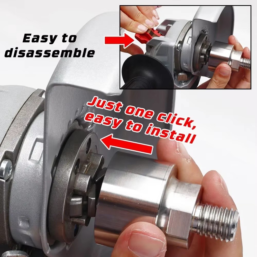 2 Piece 5 8 11 Thread Angle Grinder Adapter Set for XLOCK Tools Stainless