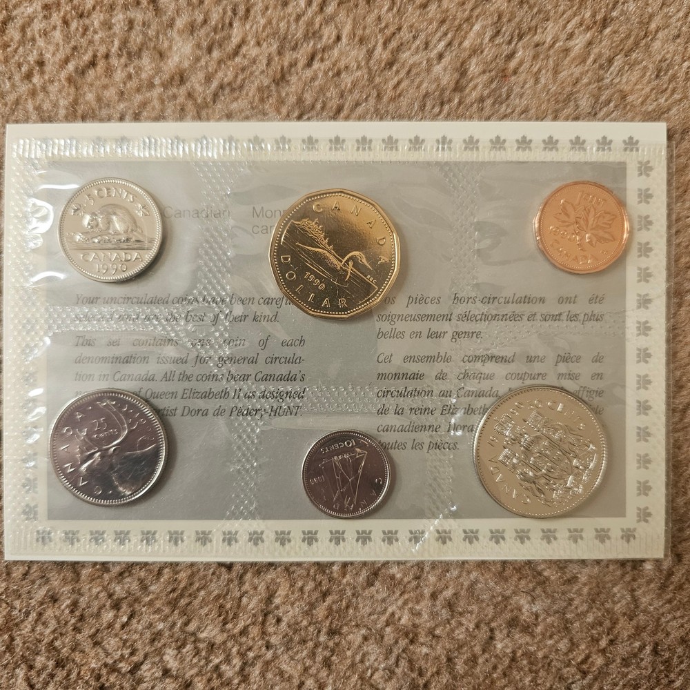 1990 CANADA UNCIRCULATED 6 COIN SET