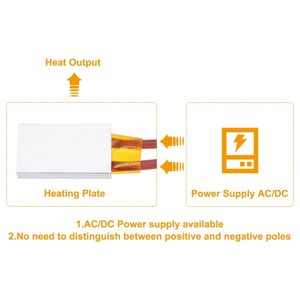 2 Pcs PTC Heating Element, 220V 4W-90W 100C PTC Heating Plate