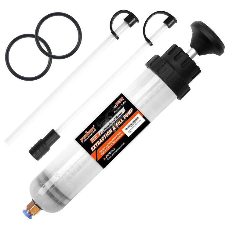200cc Automotive Fluid Extraction & Filling Syringe Kit Vacuum Pump Oil Changer